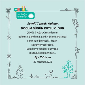 7 Ağaç Sertifika Herkese 7 Ağaç