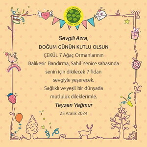 Yılbaşı 2022 Herkese 7 Ağaç